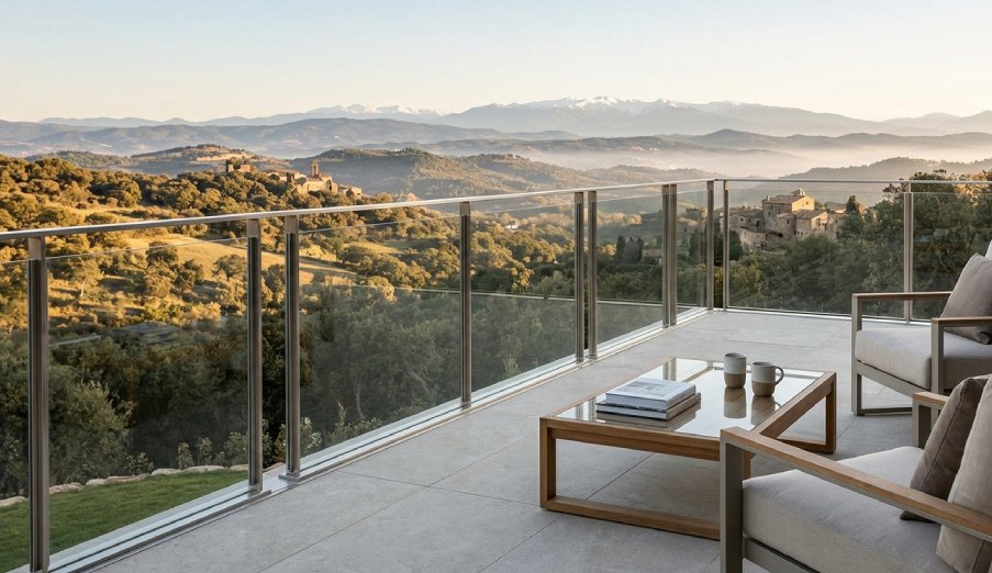 L’arquitectura de la transparència: les baranes de vidre conquereixen el paisatge gironí